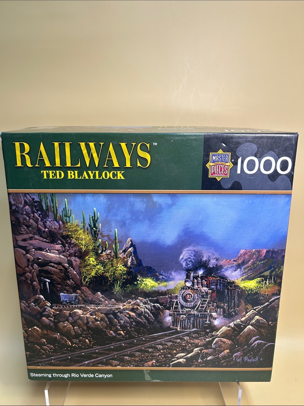 MASTERPIECES 1000PC PUZZLE RAILWAYS TED BLAYLOCK STEAMING THRU RIO VERDE CANYON